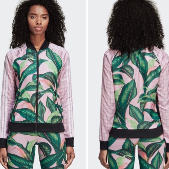 adidas Jackets & Blazers - Adidas X Farm Palm Leaf Track Jacket, XS